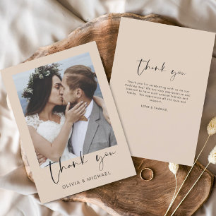 Cartões de agradecimentos de Casamento Terracotta