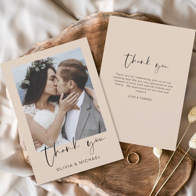 Cartões de agradecimentos de Casamento Terracotta (Criador carregado)