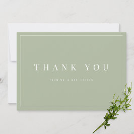 Cartões de agradecimentos de Casamento Verde do Mo