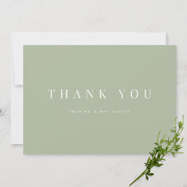 Cartões de agradecimentos de Casamento Verde do Mo