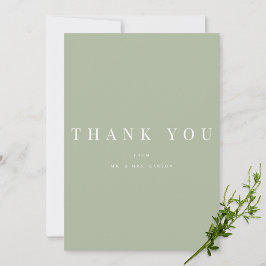 Cartões de agradecimentos de Casamento Verde do Mo