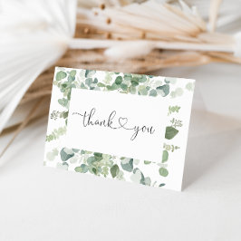 Cartões de agradecimentos de Casamento Verde Eucal