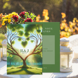 Cartões de agradecimentos de Casamento Verde Moder