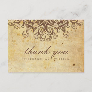 Cartões de agradecimentos de Casamento Vintage Bro