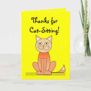 Cartões de agradecimentos de Cat Sitting