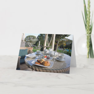 Cartões de agradecimentos de chá de creme