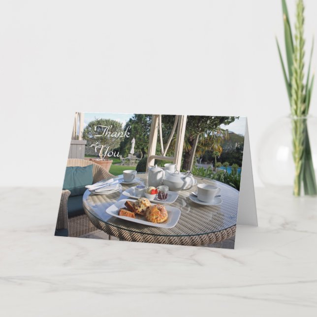 Cartões de agradecimentos de chá de creme (Frente)