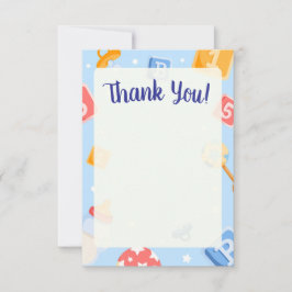 Cartões de agradecimentos de Chá de fraldas Akili