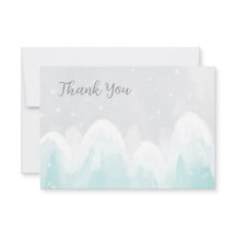 Cartões de agradecimentos de Chá de fraldas Azul C