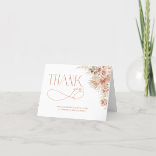 Cartões de agradecimentos de Chá de fraldas Boho P