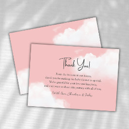 Cartões de agradecimentos de Chá de fraldas Cloud
