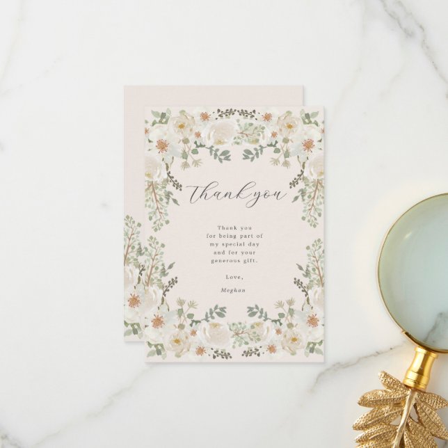 Cartões de agradecimentos de Chá de fraldas da Ivo (Frente/Verso In Situ)