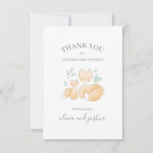 Cartões de agradecimentos de Chá de fraldas da Wat