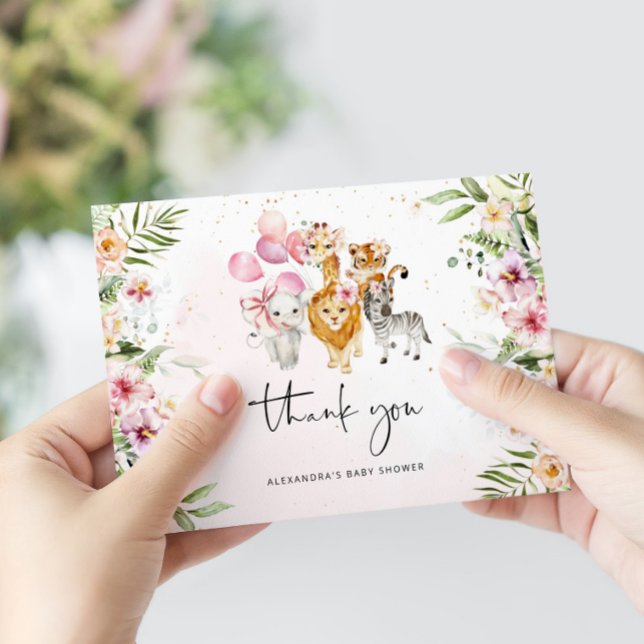 Cartões de agradecimentos de chá de fraldas de ani (Criador carregado)