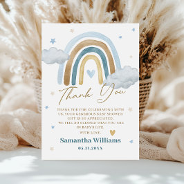 Cartões de agradecimentos de Chá de fraldas de Aqu