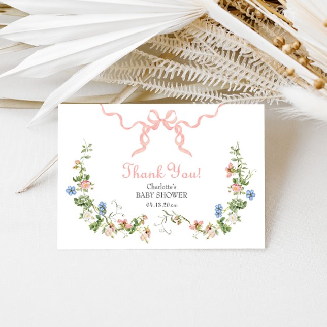 Cartões de agradecimentos de Chá de fraldas de Arc (Criador carregado)