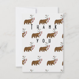 Cartões de agradecimentos de Chá de fraldas de Ber