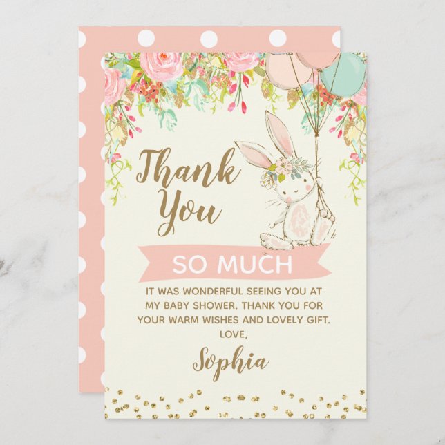 Cartões de agradecimentos de Chá de fraldas de coe (Frente/Verso)