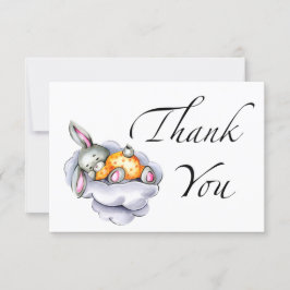 Cartões de agradecimentos de chá de fraldas de coe