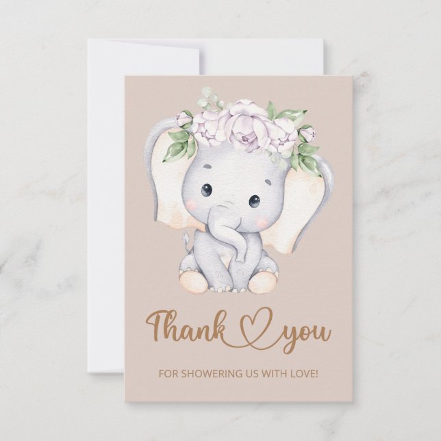 Cartões de agradecimentos de chá de fraldas de ele (Frente)