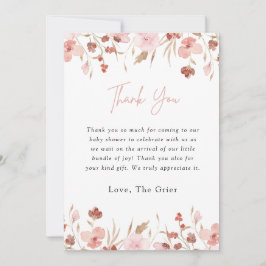 Cartões de agradecimentos de Chá de fraldas de Gar