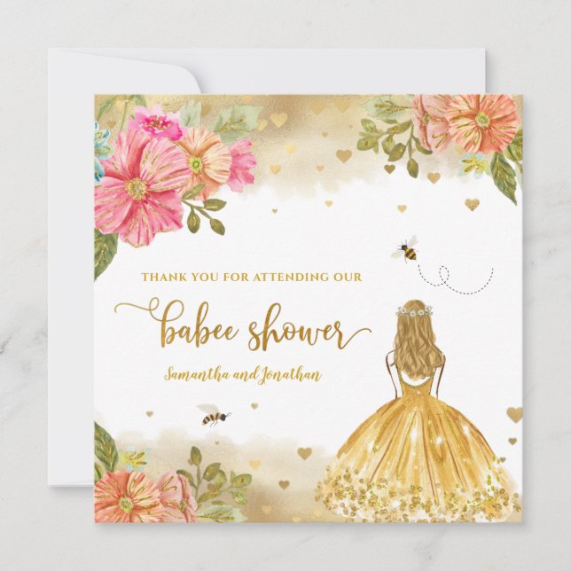 Cartões de agradecimentos de Chá de fraldas de Ilu (Frente)