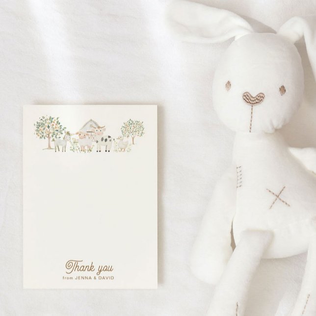 Cartões de agradecimentos de Chá de fraldas de núc (Criador carregado)