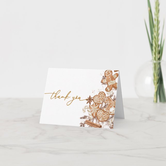 Cartões de agradecimentos de Chá de fraldas de Pão (Frente)