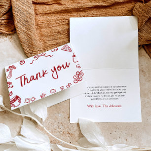 Cartões de agradecimentos De Chá de fraldas Desenh