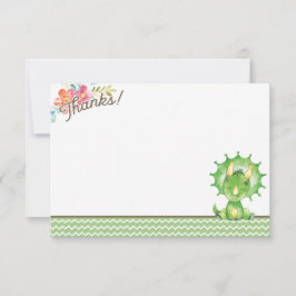 Cartões de agradecimentos de Chá de fraldas Dinoss