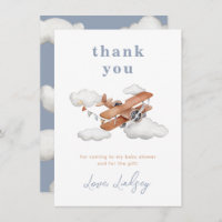 Cartões de agradecimentos de Chá de fraldas do avi