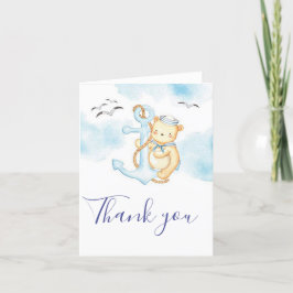 Cartões de agradecimentos de chá de fraldas do mar