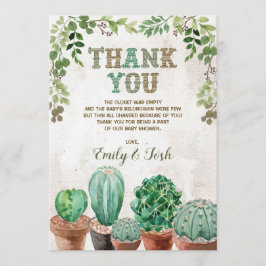 Cartões de agradecimentos de Chá de fraldas Fiesta