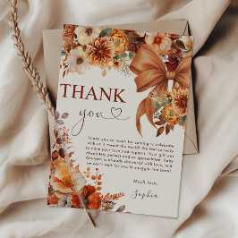 Cartões de agradecimentos de Chá de fraldas Floral