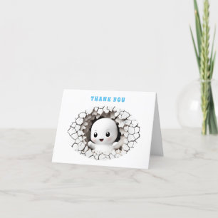 Cartões de agradecimentos de Chá de fraldas Ghost 