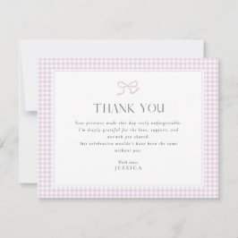 Cartões de agradecimentos de Chá de fraldas Gingha