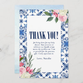 Cartões de agradecimentos de Chá de fraldas Mamma 