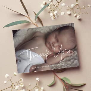 cartões de agradecimentos de Chá de fraldas mode