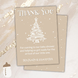 Cartões de agradecimentos de Chá de fraldas Neutro