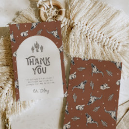 Cartões de agradecimentos de Chá de fraldas Oeste