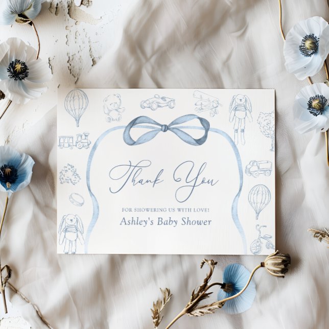 Cartões de agradecimentos de Chá de fraldas para o (Criador carregado)