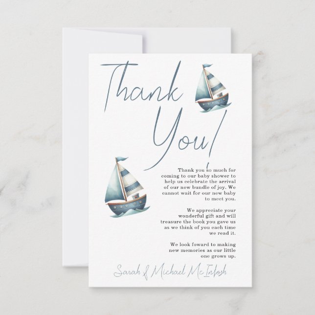 Cartões de agradecimentos de Chá de fraldas para v (Frente)