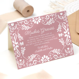 Cartões de agradecimentos de Chá de fraldas rosa m