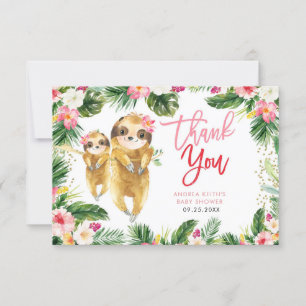 Cartões de agradecimentos de Chá de fraldas Tropic