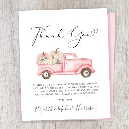 Cartões de agradecimentos de Chá de Menina Floral 