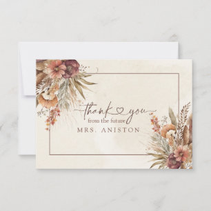 Cartões de agradecimentos de chá de panela de erva