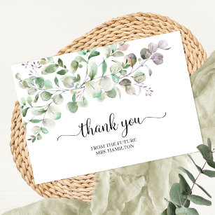 Cartões de agradecimentos de Chá de panela Eucalyp