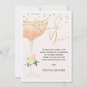 Cartões de agradecimentos de Chá de panela Floral 