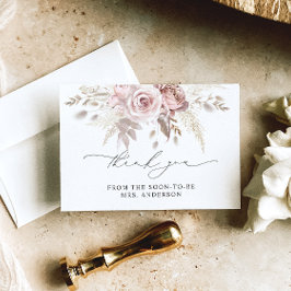 Cartões de agradecimentos de Chá de panela Floral 