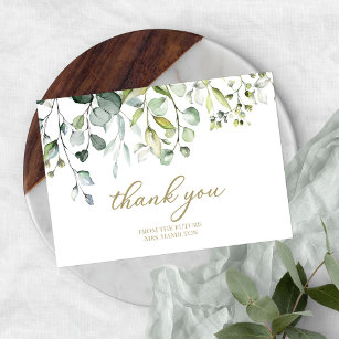 Cartões de agradecimentos de Chá de panela verde